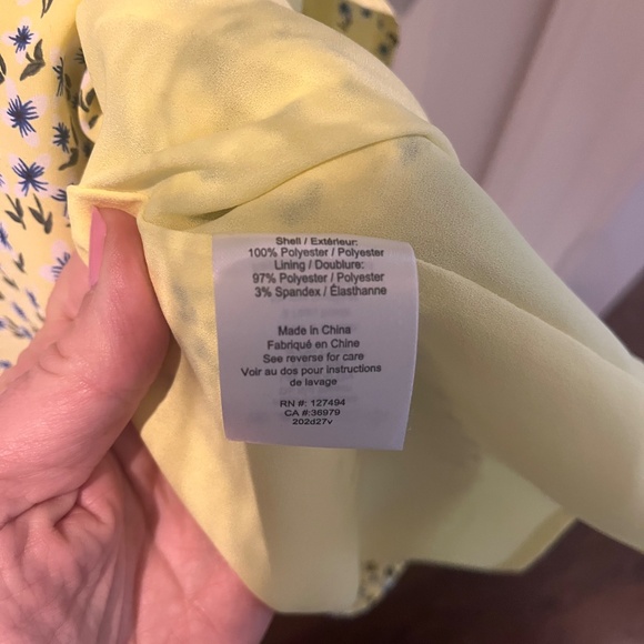 Yellow floral mini dress - Picture 6 of 14